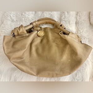 Authentic Loewe Anagram Soft Leather Slouchy Tote – Round Handle Tan
